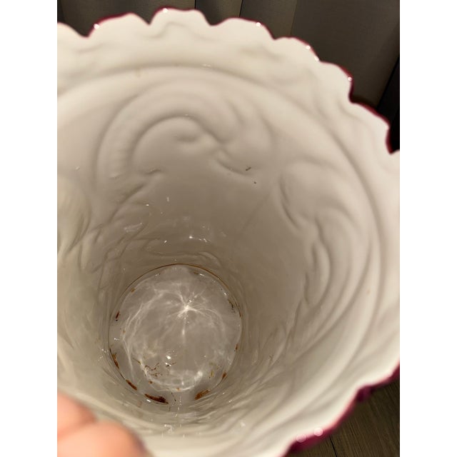 Late 20th Century Late 20th Century RCCL Pottery Mediterranean Pink Ceramic Umbrella Stand For Sale - Image 5 of 7