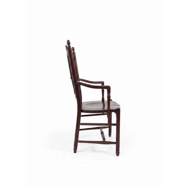 Brown Pair of Tom Seely Solid Cherry Dining Armchairs For Sale - Image 8 of 12