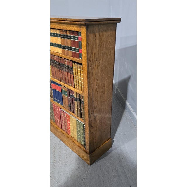 Golden Oak Adjustable Library Bookcase, 1880s For Sale - Image 3 of 8