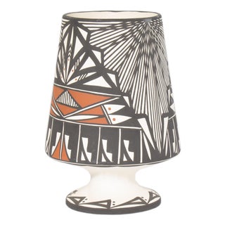 D. Trujillo Acoma Pueblo Pottery Footed Vase For Sale