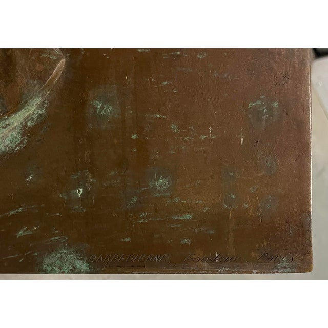 Metal 1882 Erastus Dow Palmer Bronze Relief Portrait For Sale - Image 7 of 7