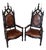 Pair of Antique Victorian Gothic Revival High-Back Walnut Armchairs — C. 1870–1885 For Sale