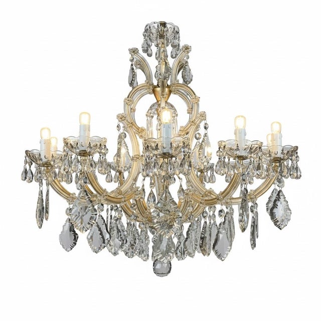 Maria Teresa Crystal Living Room Chandelier, 1950 For Sale - Image 13 of 13