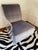 Contemporary 1980s Acrylic Periwinkle Performance Velvet Chair For Sale - Image 3 of 5