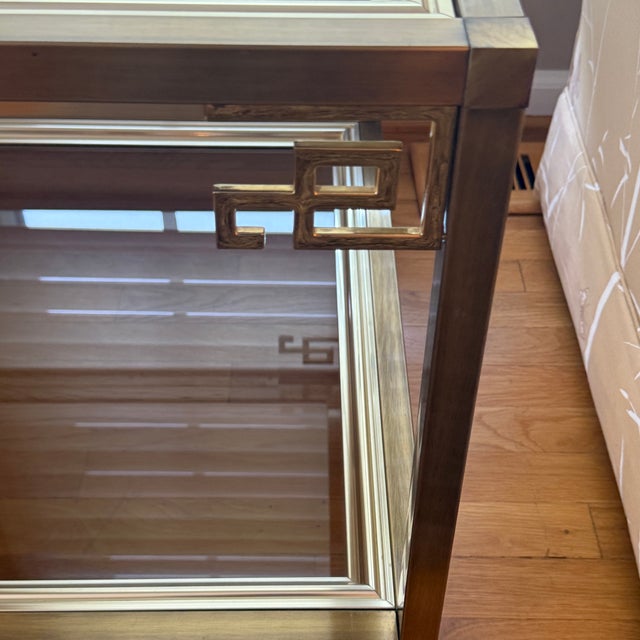 Mastercraft Vintage Mastercraft Greek Key Square End Table For Sale - Image 4 of 6