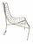 Vladimir Kagan, this Capricorn dining/accent chair features the iconic sculptural bent steel frame in a white finish....