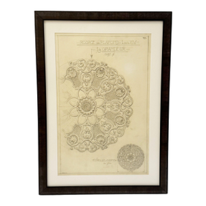 Mid-20 Century Original Maison Jansen Architectural Detail Pencil Drawing