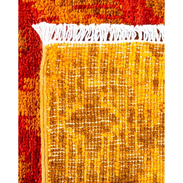 2000 - 2009 Modern Hand-Knotted Area Rug - Orange, 5' 0" x 8' 0" For Sale - Image 5 of 8
