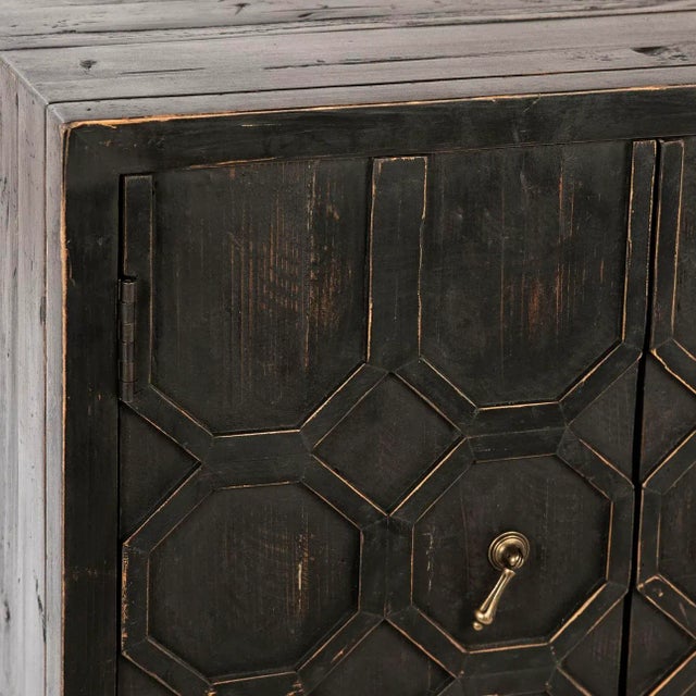 Black Octagon Modern Side Cabinet For Sale - Image 10 of 11