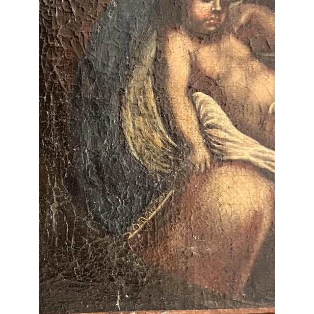 Spanish School Artist, Virgin and Child, Oil on Canvas, 18th Century For Sale - Image 10 of 11