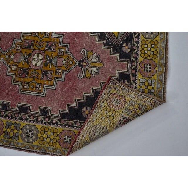 Pink Mid 20th Century Handknotted Light Pink Rug For Sale - Image 8 of 10