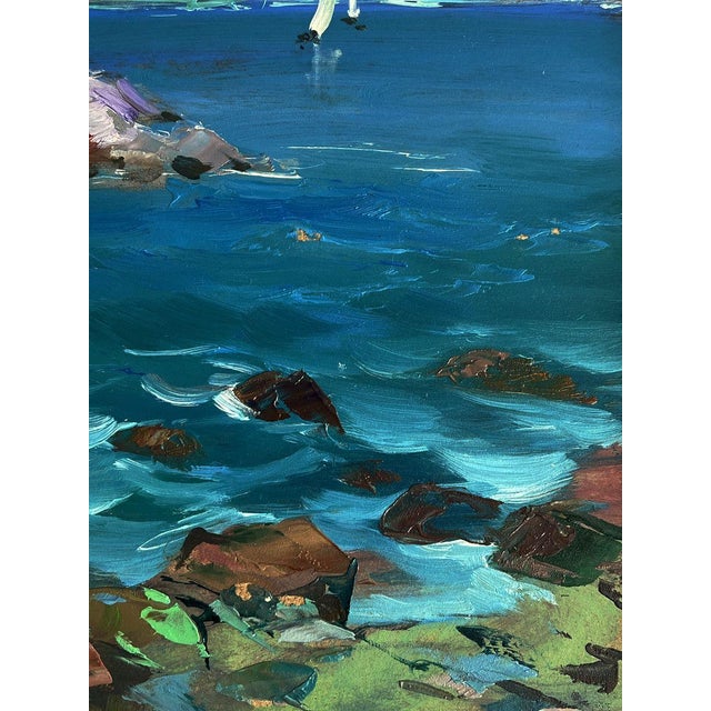 Paper Oil Painting Sea Lighthouse Yuriy Suprunchuk For Sale - Image 7 of 11