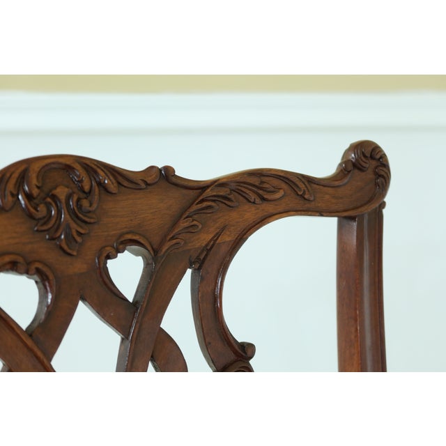 Stickley Ball & Claw Carved Mahogany Arm Chairs - a Pair For Sale - Image 11 of 12