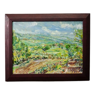 Oil Painting by Alexander Michael - Tuscany Near Prata 1995 For Sale