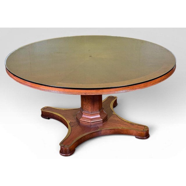 Vintage Weiman Campaign Style Walnut And Cherry Mechanical Convertible Hi Low Coffee Dining Table This extraordinary...