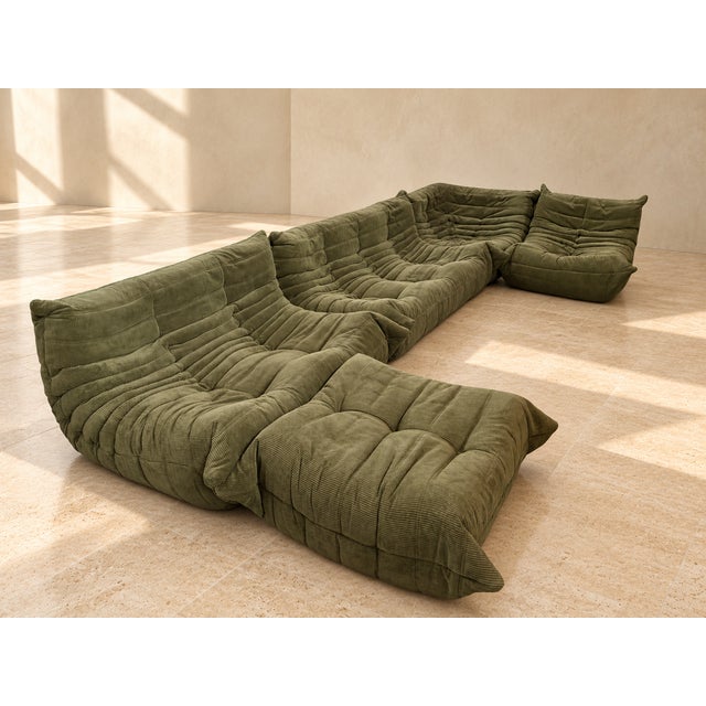 Modern Set of 5 Togo Modular Sofa by Michel Ducaroy for Ligne Roset, 1970s For Sale - Image 3 of 11