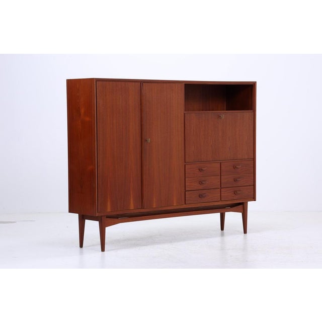 Vintage Highboard in Teak, 1960s For Sale - Image 13 of 15