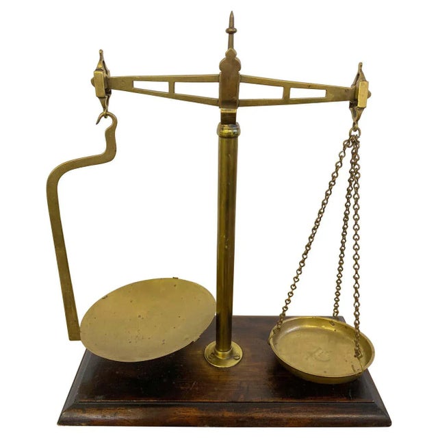 English Pike and Elliman Brass Scale For Sale - Image 11 of 11