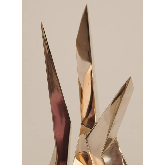 VIntage Signed Boucher French Bronze Architectural Sculpture on White Marble Base, 1960's For Sale In Miami - Image 6 of 7