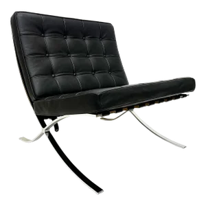 Vintage Barcelona Style Chair After Mies Van Der Rohe, Late 20th Century