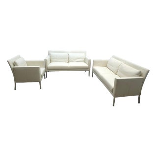 Jason Suite Two-Seater Armchair Sofa in White by Walter Knoll For Sale