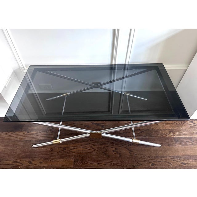 Mid-Century Modern Rare X-leg Coffee Table V-41 by John Vesey For Sale - Image 3 of 11