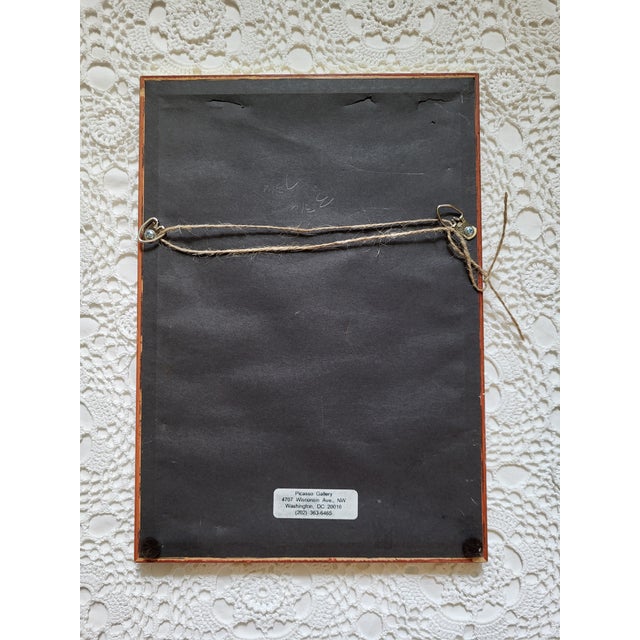 Asian Style Butterfly & Lily Framed Art Print For Sale - Image 4 of 4