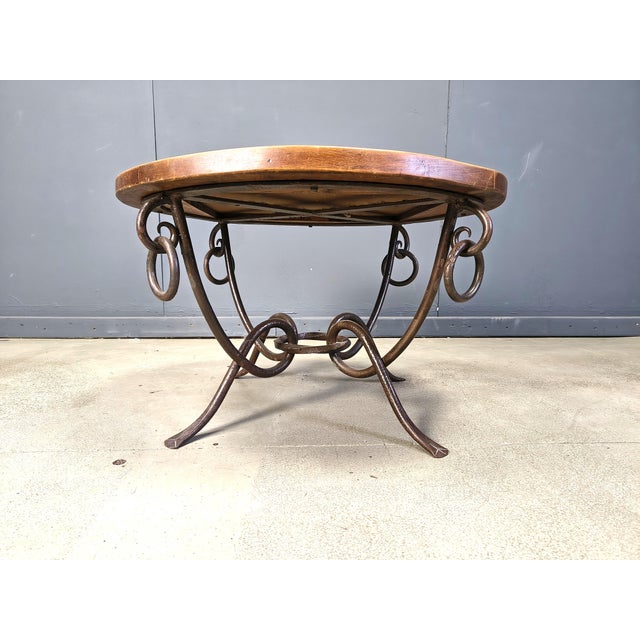 Wrought Iron Coffee Table from René Drouet, 1940s For Sale - Image 6 of 9