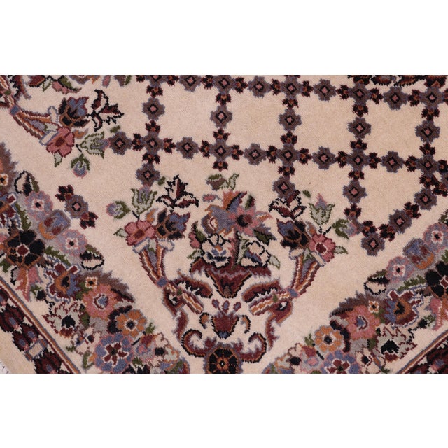 Shabby Chic Shabby Chic Pak-Persian Ivory/Blue Wool Rug - 2'7'' X 4'3'' For Sale - Image 3 of 9