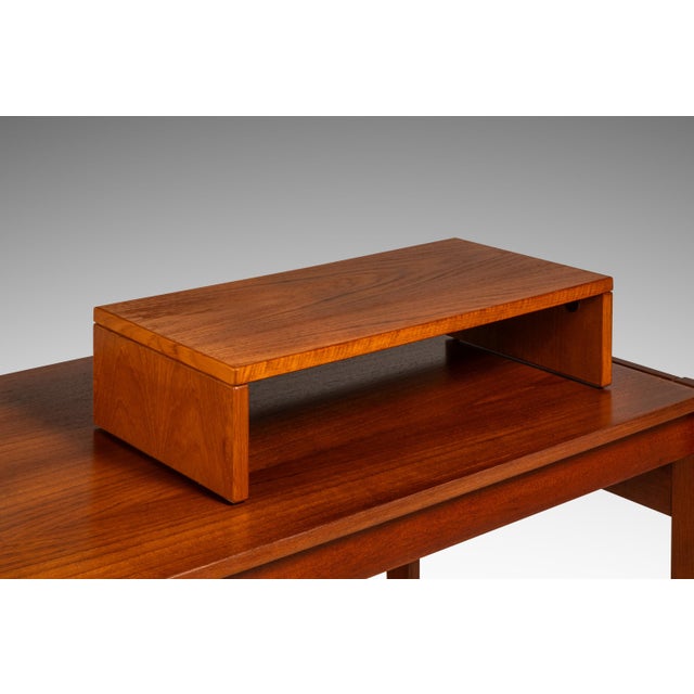 Jesper International Danish Mid-Century Modern Computer Riser / Desk Organizer in Teak by Jesper International, Denmark, C. 1980s For Sale - Image 4 of 18