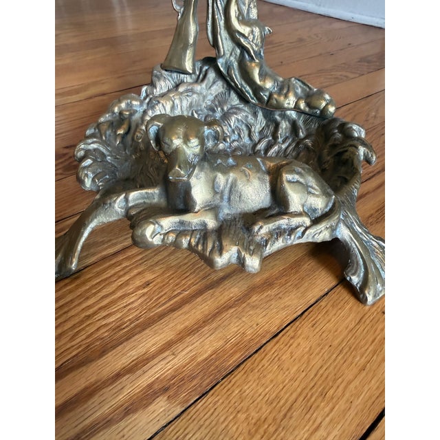 Victorian 19th Century Victorian Brass Hunting Fireplace Tool Set - 4 Pcs. For Sale - Image 3 of 9