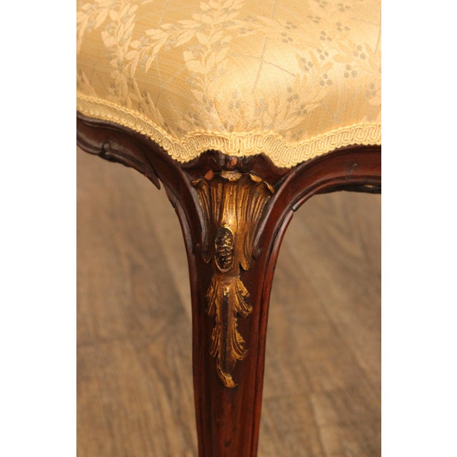Early 20th Century Louis XV Style Parcel Gilt Side Accent Chair For Sale - Image 12 of 12