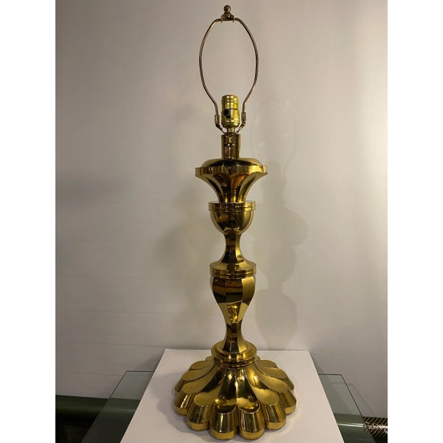 Vintage Mid-Century Art Deco Style Brass Table Lamp For Sale In Reno/Lake Tahoe - Image 6 of 6