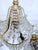 Metal Vintage Crystal Waterfall Chandelier With Brass Frame For Sale - Image 7 of 7