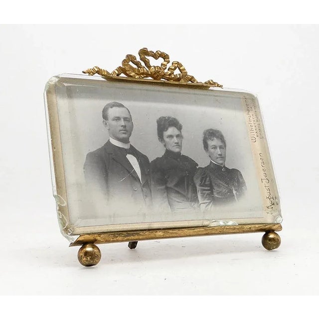 Metal Art Nouveau Minimalist Horizontal Frame, Belgium, 1890s For Sale - Image 7 of 7