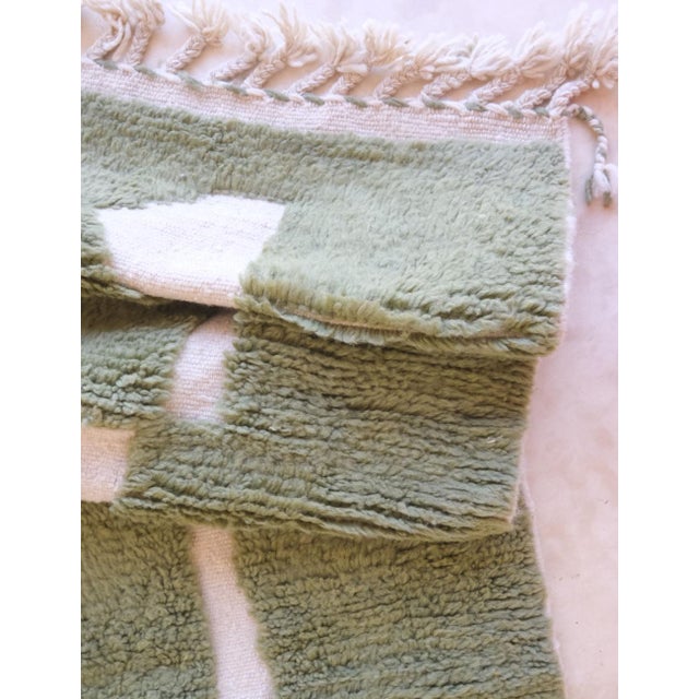 Green Contemporary Moroccan Rug - 9.4 X 6.9 Ft For Sale In Cleveland - Image 6 of 8