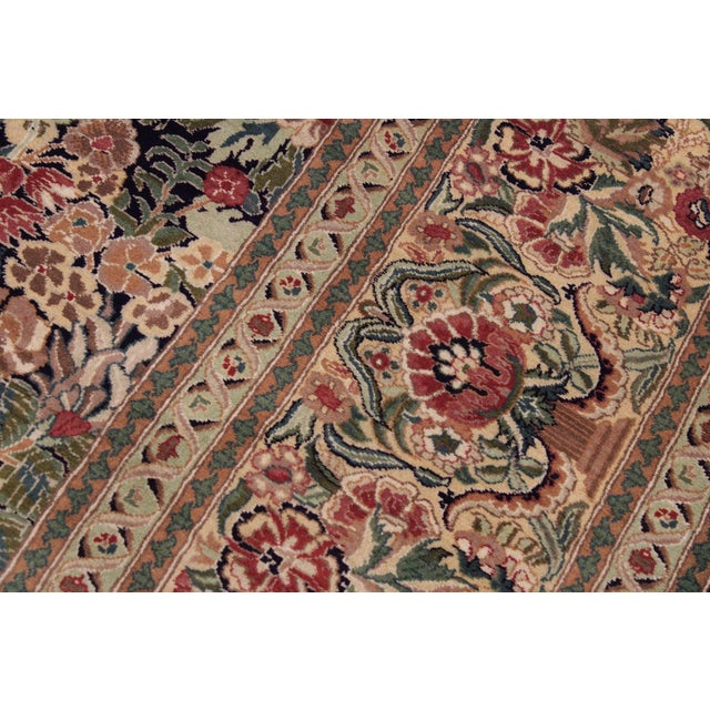 1990s Art Nouveau 1990's Pak-Persian Blue/Gold Wool Rug - 9'2'' X 12'1'' For Sale - Image 5 of 9