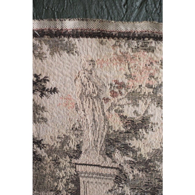 Rustic European Belgian Antique Long Tapestry of a Canal Scene For Sale - Image 3 of 12