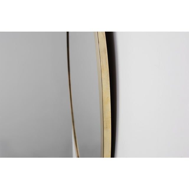 Art Deco Copper‑Plated Metal Mirror, Belgium, 1925 For Sale - Image 10 of 11