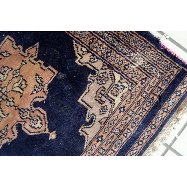 Textile 1960s, Handmade Vintage Uzbek Bukhara Rug 2.1' X 2.1' For Sale - Image 7 of 11