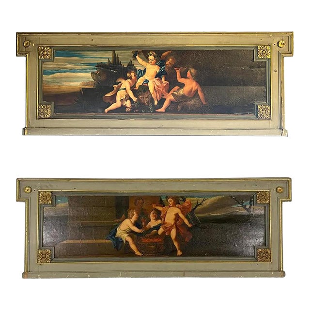 Pair of 19th Century French Over-Doors Circa 1830 For Sale