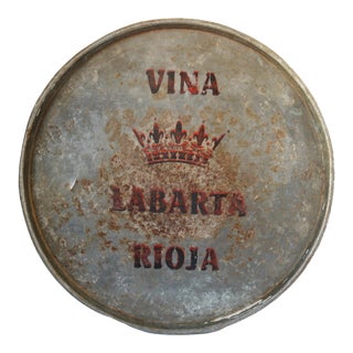 Spanish Vineyard Rioja Galvanized Wine Tray For Sale