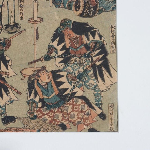Utagawa Kunisada Antique Japanese Block Print From “47 Ronin” Signed 19thC For Sale - Image 6 of 7
