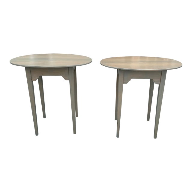 Hand Made Solid Wood Side Tables , a Pair For Sale