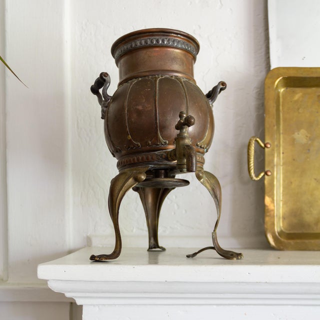 Late 19th Century Copper Footed Urn Samovar or Planter For Sale - Image 10 of 11