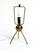 Mid-Century Modern Tripod Brass Table Lamp with Wrapped Nylon Strip Lampshade, 1950s For Sale - Image 9 of 18