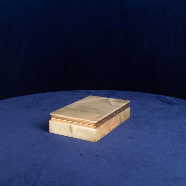 Italian Onyx and Brass Jewellery Box, 1970s For Sale - Image 16 of 18