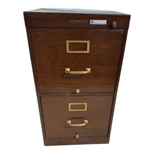 Shaw Walker Faux Wood 1940s File Cabinet