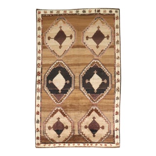 Vintage Zabihi Collection Turkish Kars Geometric Rug For Sale