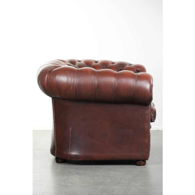 Chesterfield Club Chair in Cowhide For Sale - Image 3 of 15